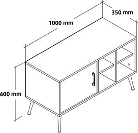 TV-állvány, 100 cm – TR707DWL1211