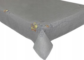 Abrosz Asztalra 145x300 Szürke Dekoratív Virágok