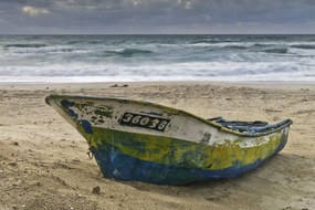 Poszter 45x30cm Csónak a parton, Assaf Frank