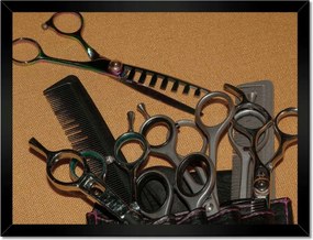 Plakátok keretben 40x30 Fodrászfelszerelés