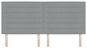 LED Fejvég Vonalakkal Modern Világosszürke 200 cm Szövet