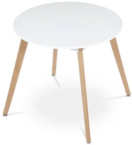 Kerek Étkezőasztal 80×80 cm, MDF, Fehér. DT-316 WT