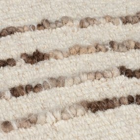 Barna-krémszínű gyapjú szőnyeg 160x230 cm Abstract Swirl – Flair Rugs