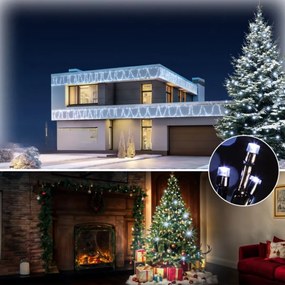 SIMPLE karácsonyi fényfüzér, 60m, hideg fehér Monzana