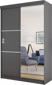 Bill 2 138 Tolóajtós Szekrény 138cm, Grafit