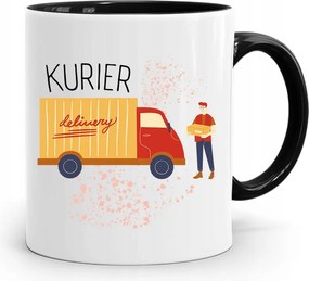 Fekete Bögre Futárnak Legjobb Futár Ajándék fényképes nyomtatással