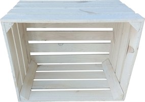 Fehér Fa Doboz, Klasszikus Tároló Doboz, 50x40x30 cm