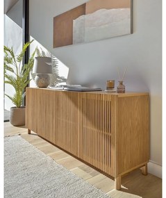 Natúr színű alacsony komód tölgyfa dekorral 180x72 cm Beyla – Kave Home