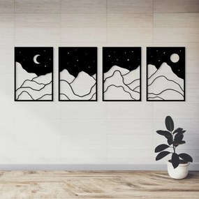 DUBLEZ | Többrészes fa dekoráció - Éjszakai égbolt