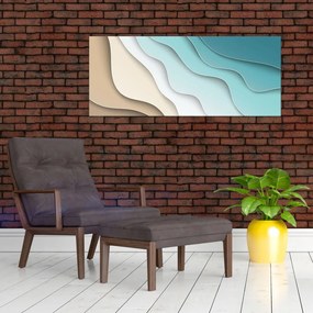 Absztrakt kép a tenger partján (120x50 cm)