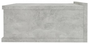 betonszürke szerelt fa függő éjjeliszekrény 40 x 30 x 15 cm