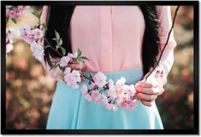 Poszterek keretben 60x40 Virágzó cseresznye Japán