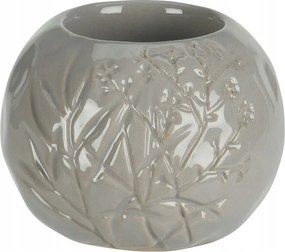 Porcelán Gyertyatartó Dekoratív Elegáns Szürke 8,8X7,2CM Dekorációval