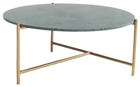 Zöld-aranyszínű márvány kerek dohányzóasztal ø 80 cm Morgans – Really Nice Things