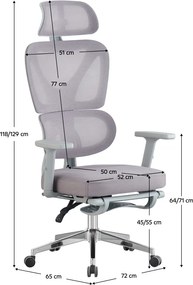 Irodai szék, szürke/króm, DEMOS