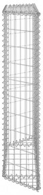 trapéz alakú horganyzott acél gabion magaságyás 100x20x100 cm