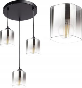 Modern Függőlámpa, Mennyezeti, Üveg, Krómozott, Ombre Búra, E27