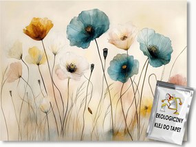 Fotótapéta Flizelina Természet Kert Rét Mező Virágok Pipacsok 300x210 ragasztó