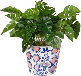 EVERGREEN kaspó, pink-kék virágok Ø14cm