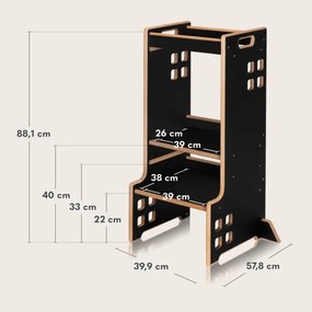 Lionelo - CASS tanulótorony fekete ónix