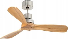 Faro Mini Lantau S mennyezeti ventilátor, nikkel/fenyő, DC motor, távirányító