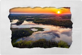 Poszterek 120x80 Folyó Erdő Naplemente