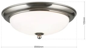 Orion - Mennyezeti lámpatest EMPIRA 2xE27/40W/230V, átmérő 35,5 cm, matt króm