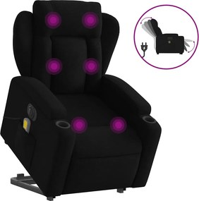 vidaXL fekete szövet dönthető elektromos álló masszázsfotel