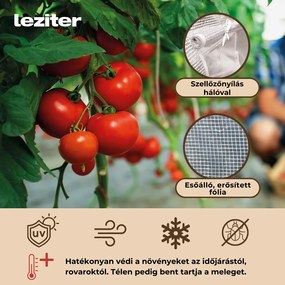 Fóliasátor 200x200x300 cm erősített vázzal+fólia