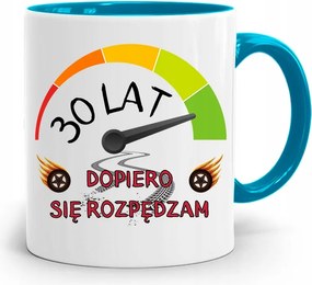 Születésnapra 30 30-es 30-as Bögre Kék Ajándék fényképes nyomattal