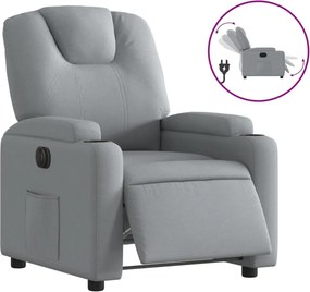 vidaXL világosszürke szövet elektromos dönthető fotel