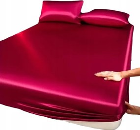 Csúszós Fényes Szatén Gumis Lepedő 160x200 Sima Szatén