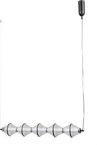 ITALUX PND-34395-5-BK FUENTE Modern Led Függesztett Lámpa Matt Fekete, Átlátszó LED IP20