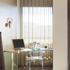 Fali lámpa ROLLO 1xE14/5W/230V arany/füstös bézs