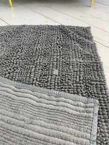 Textil sötétszürke (grey) fürdőszobai szőnyeg 50x80 cm
