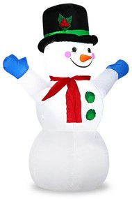 Monzana Világító Hóember felfújható, 120cm, fehér