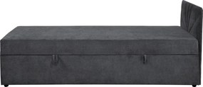 Boxspring ágy, egyszemélyes, szürke, 90x200, univerzális, SUPA