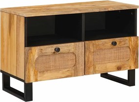vidaXL TV szekrény fiókkal Barna 70 x 33 x 46 cm Tömör Mangófát