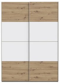 KARO gardróbszekrény 150x210 cm fehér/artisan tölgy