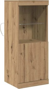 vidaXL LED tálaló Artisan tölgy 41 x 37 x 100 cm Faanyag