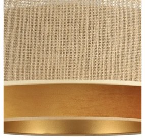 Mennyezeti lámpa SARTA 1xE27/60W/230V átm. 45 cm réz/juta