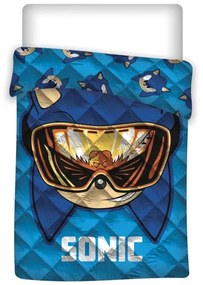 Sonic a sündisznó steppelt ágytakaró, paplan 140x200 cm (Blue)