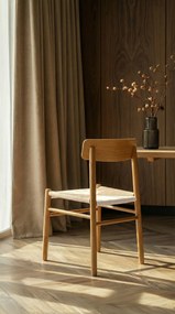 MAZZONI EXPORT LIAM Kraft Zsinór/váz Természetes Tölgy - FONOTT FA SZÉK NAPPALIBA ÉTKEZŐBE KONYHÁBA MODERN CLASSIC BOHO