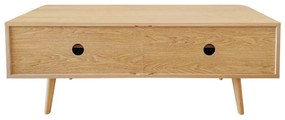 Natúr színű TV-állvány tölgyfa dekorral 138x50 cm Rove – Woodman