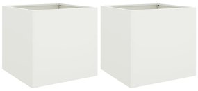 vidaXL 2 db fehér acél növénytartó 42 x 40 x 39 cm