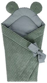 Zöld kordbársony babapólya 35x65 cm – Meowbaby
