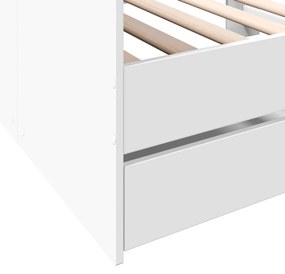 fehér kanapéágy fiókkal matrac nélkül 100x200 cm
