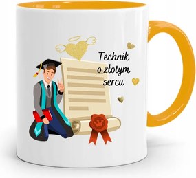 Technikus Bögre Sárga Ajándék fényképes nyomtatással