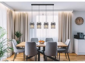 Globo 15698-4H - Csillár zsinóron GORLEY 4xE27/60W/230V fekete