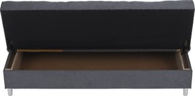 Kihúzható kanapé, szürke, ALADA